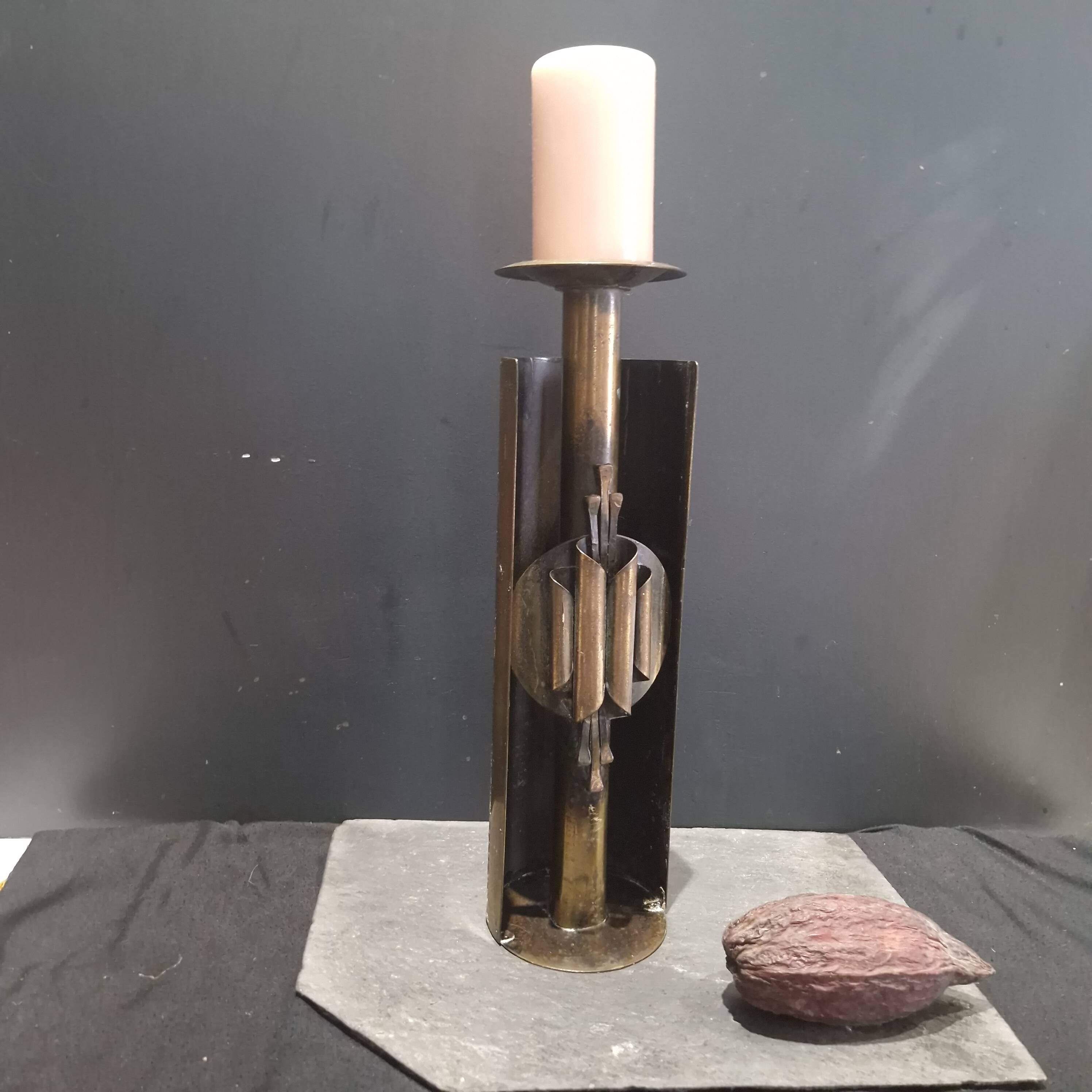 Brutalist candle holder '60 Czeslaw Palczewski
