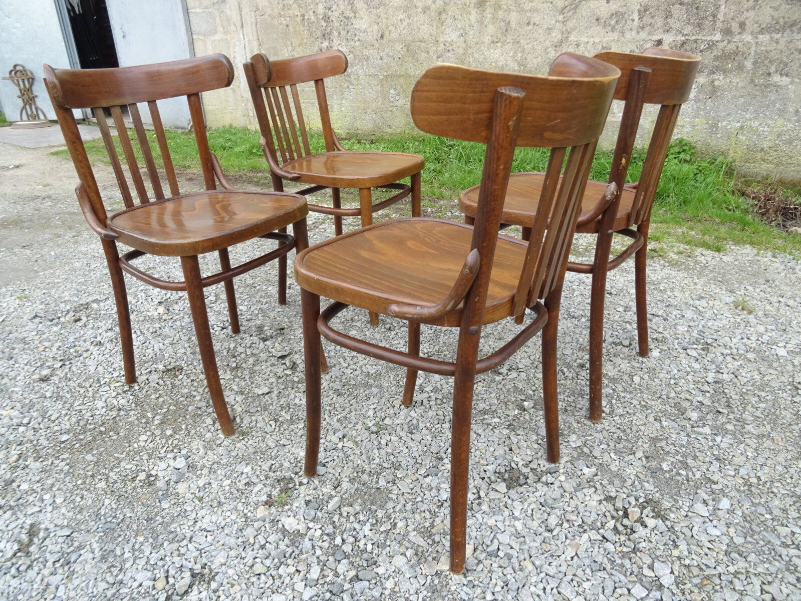 Series of 4 bistro chairs