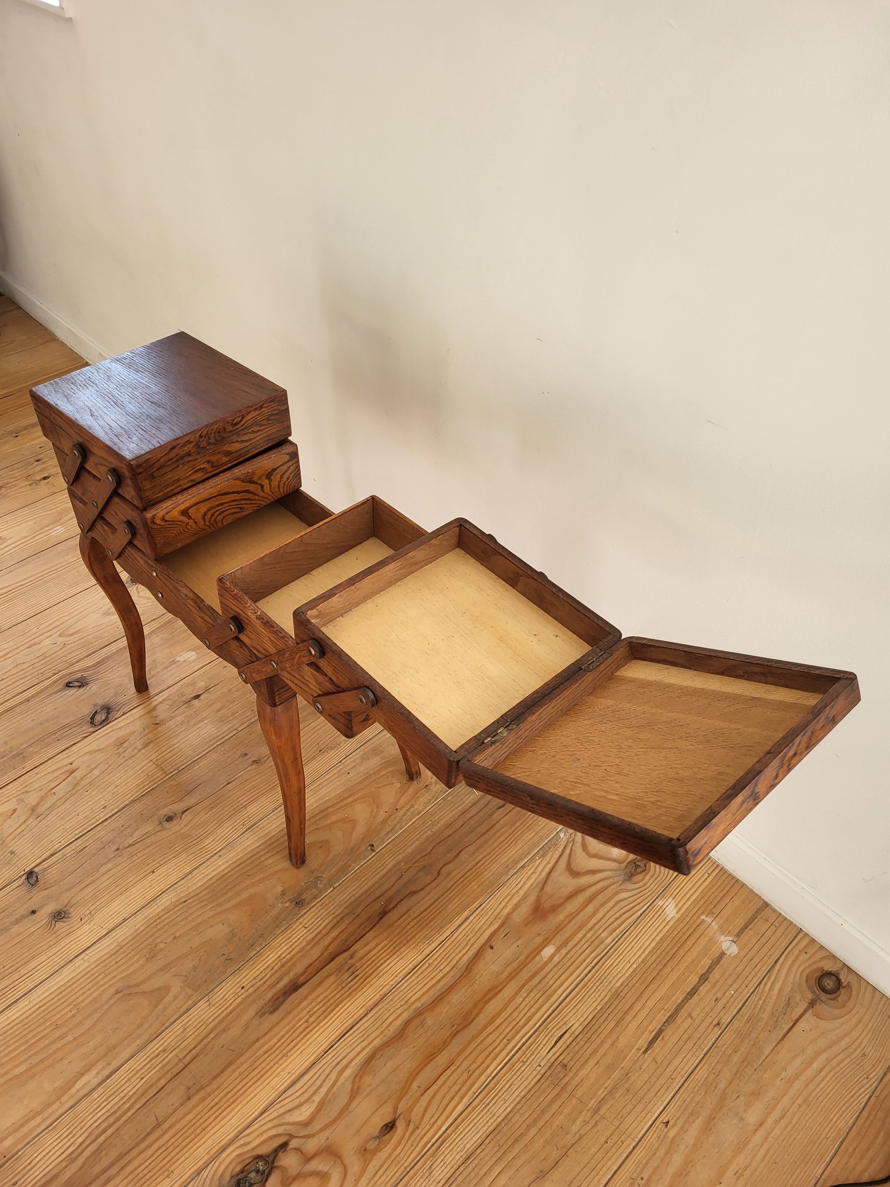 Art deco wooden seamstress