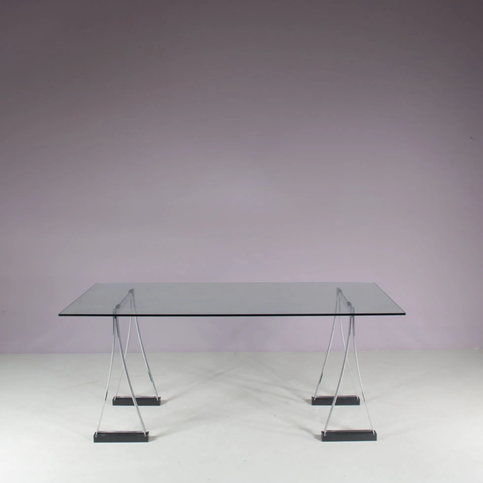1970s “T07” Trestle dining table by Peter Ghyczy, Netherlands