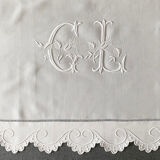 Old embroidered bed linen