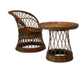 Rattan wicker set for children