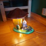 Ceramic lamp children's room, hare and tortoise