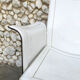 Fauteuil en cuir blanc, Tito Agnoli pour Matteo Grassi, Italie, 1970-80s