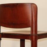 Matteo Grassi high stool in leather and metal
