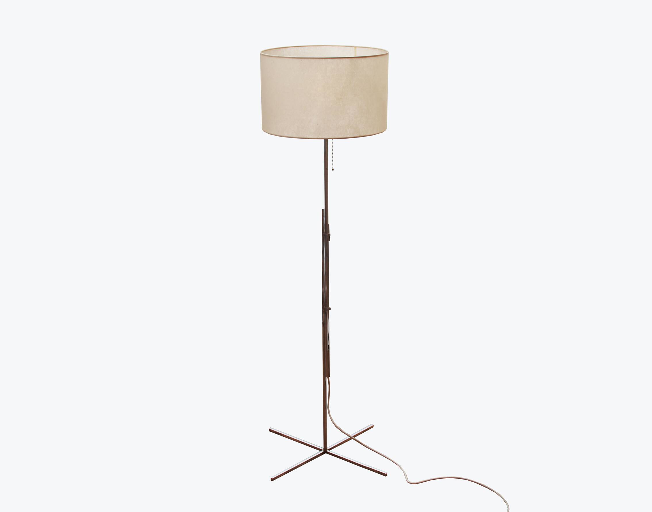 Minimalist floor lamp 1970s in chromed metal