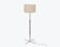 Minimalist floor lamp 1970s in chromed metal