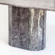 Vintage dining table. Gray marble. Italy, 90s