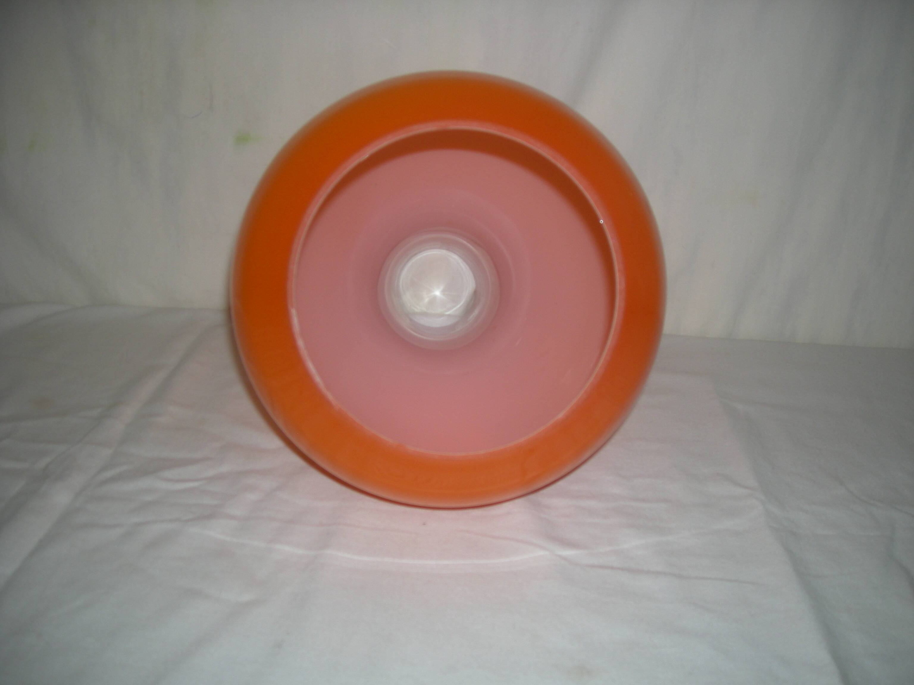 Orange teardrop pendant light from the 1970s