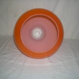 Orange teardrop pendant light from the 1970s