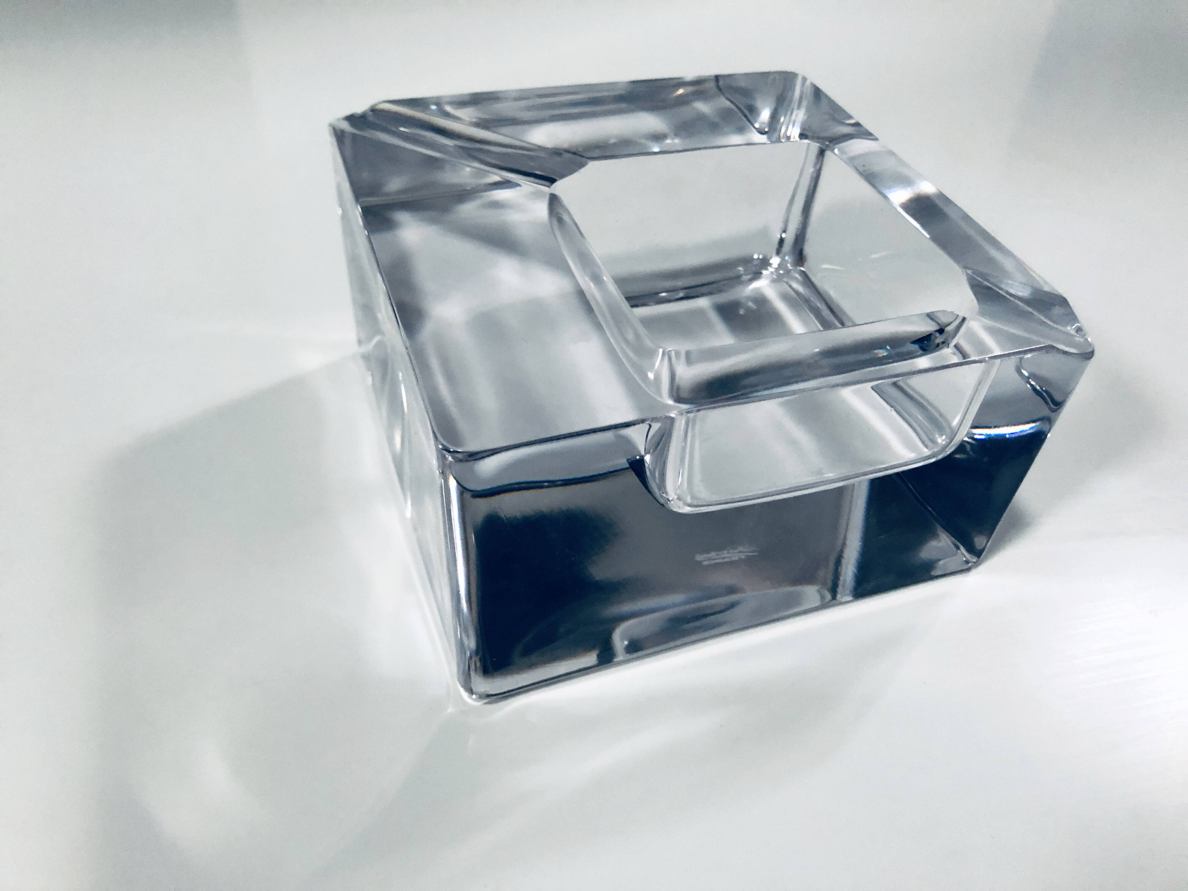 Large Vintage Ashtray • Crystal • Sèvres France • 1970