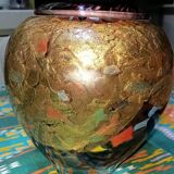 Vase en verre Jean Claude Novaro avec incrustations d’or