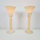 Lampes de table en albâtre vintage en marbre, années 1970, ensemble de 2