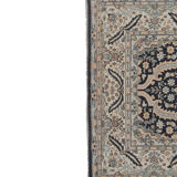 Handknotted Indigo Turkish Oushak Rug with Medallion 3'1" X 5'4"