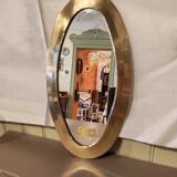 Vintage Urdu mirror in brass