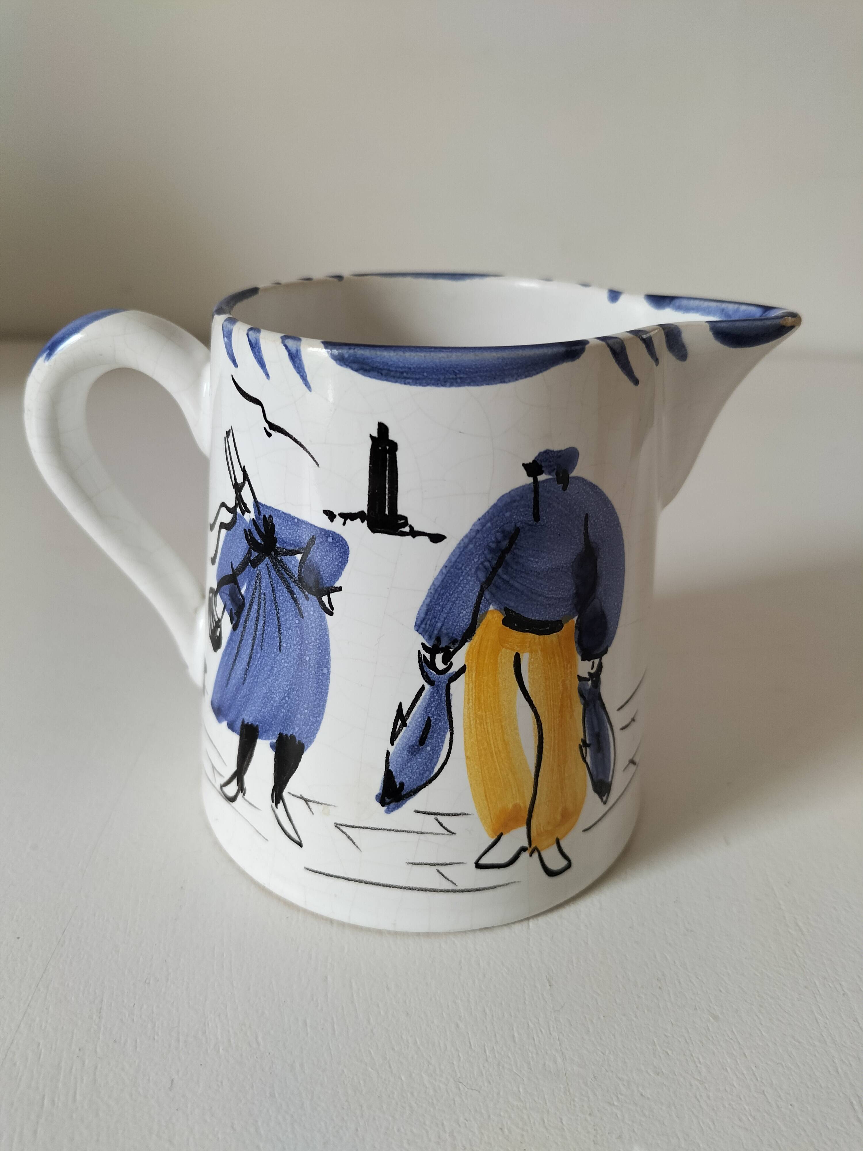 Breton milk jug - original signed painting