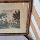 Antique painting of an old bridge over the Eure