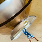 Set of 3 vintage wall lamps in smoked plexiglass, circa 1970's