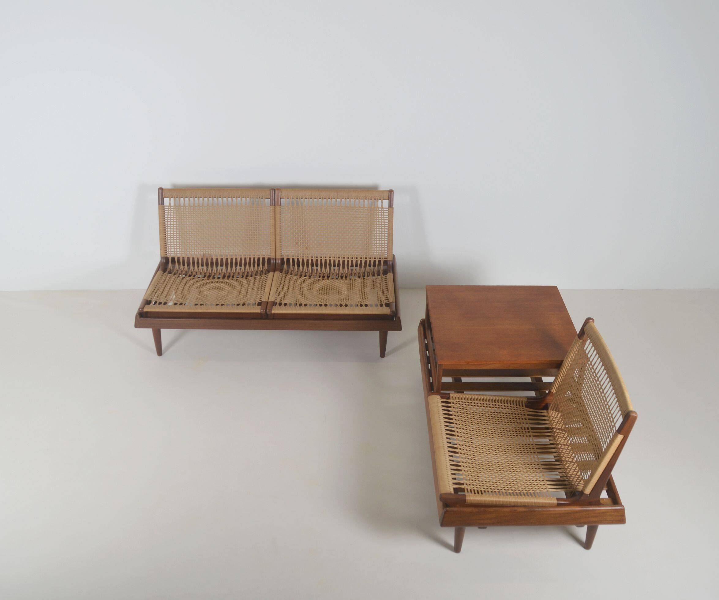 Set of Danish armchairs TV161 designed by Hans Olsen for Bramin, 1950s