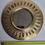Vintage Moroccan mirror, openwork round, 23 cm