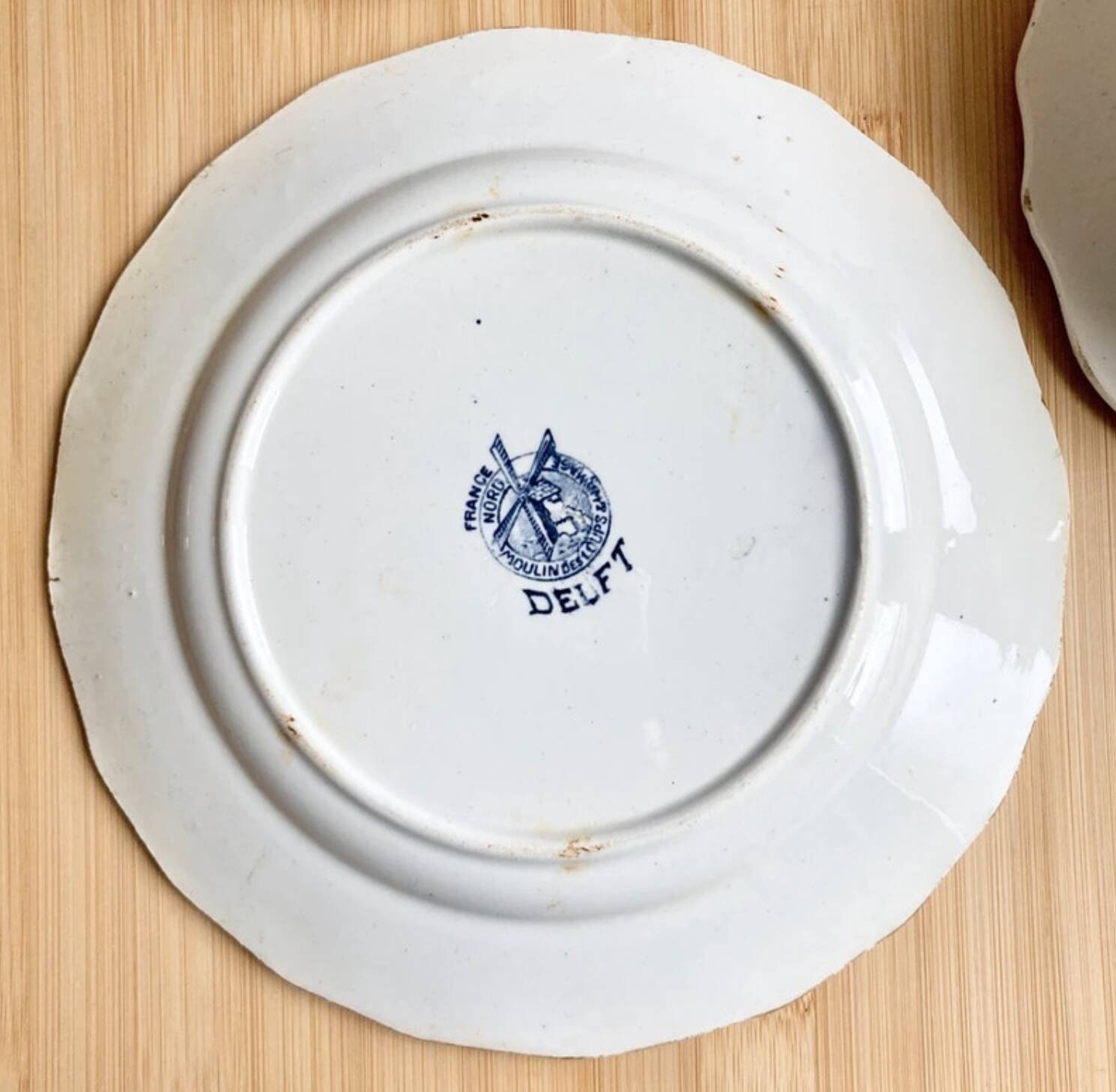 Assiettes à dessert porcelaine opaque Delft