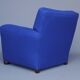 Royal blue wool club chair armchair. 1930s