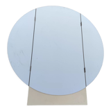 Round folding triptych wall mirror, diameter: 98 cm