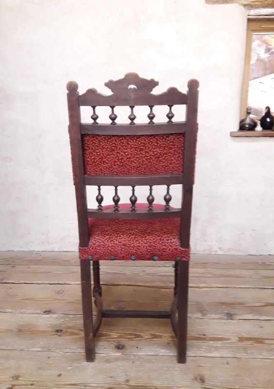 Series of 6 reupholstered Renaissance style chairs
