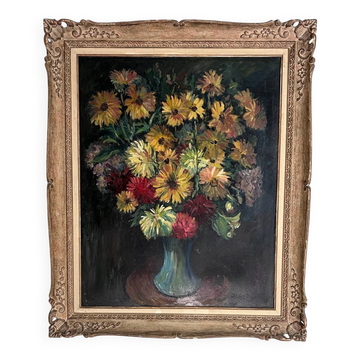 Large bouquet of dahlias