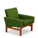 Green AP34/1T armcchair by Hans J. Wegner for A.P. Stolen, 1960s