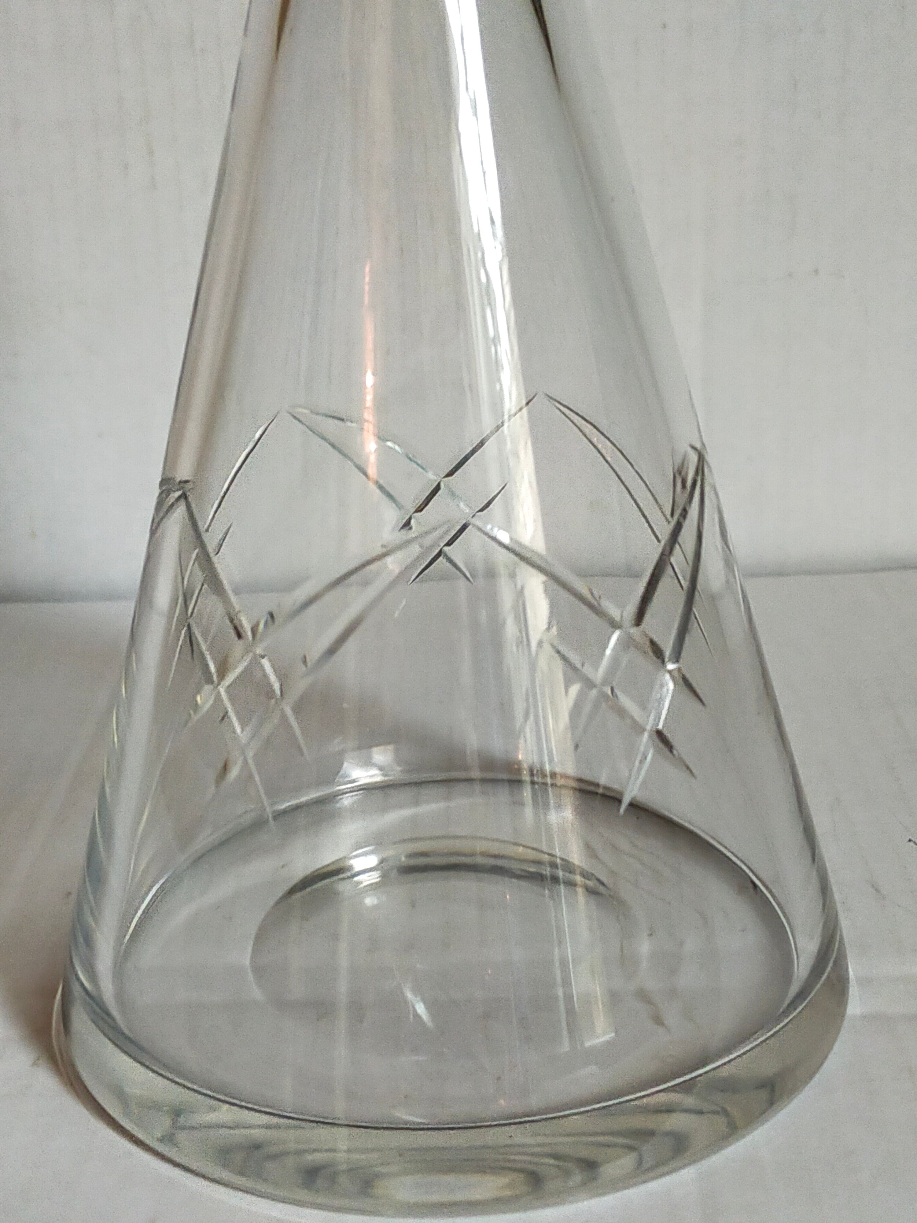 Art-Deco crystal decanter early twentieth century