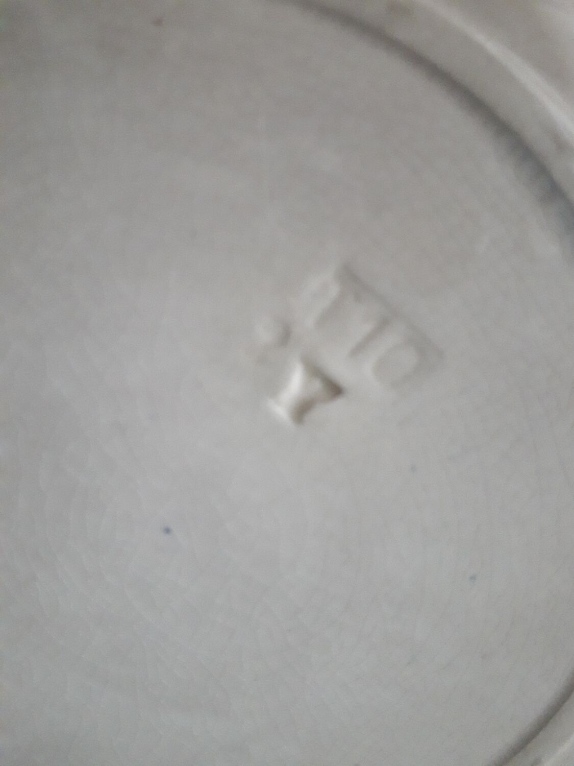 Old plate at transfer 20.5 cm