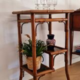 Bamboo side table late 19th century Perret and Vibert style