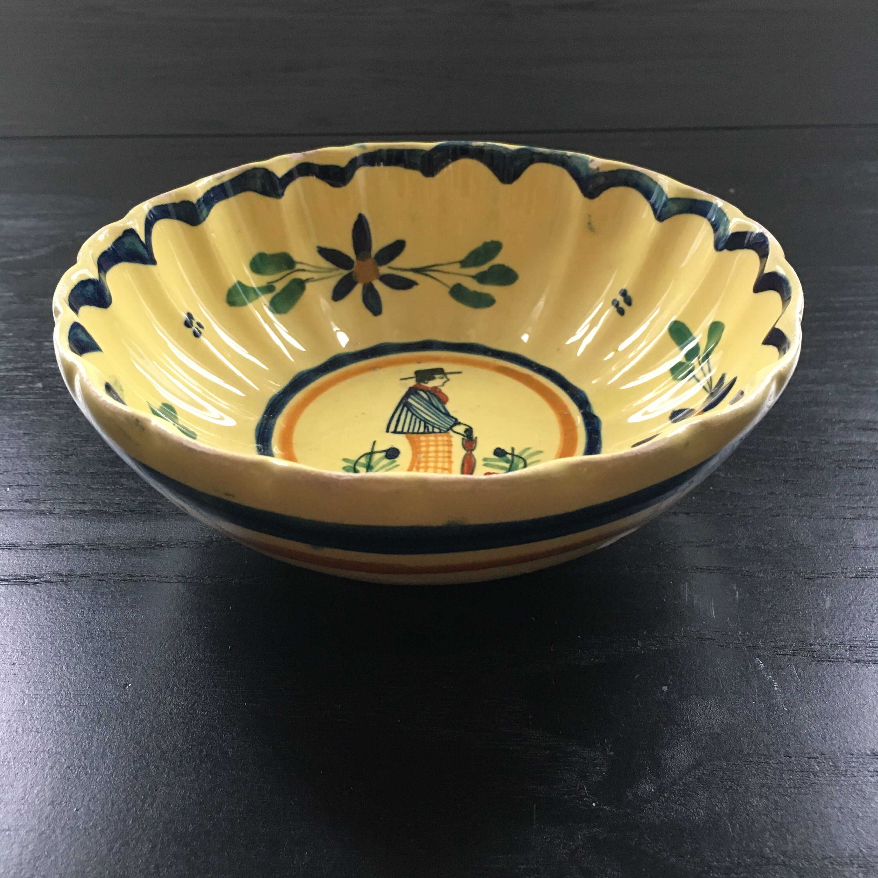 Signed Breton decor bowl