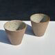 Set of 2 cups / mug Indonesian ceramic (matte brown)