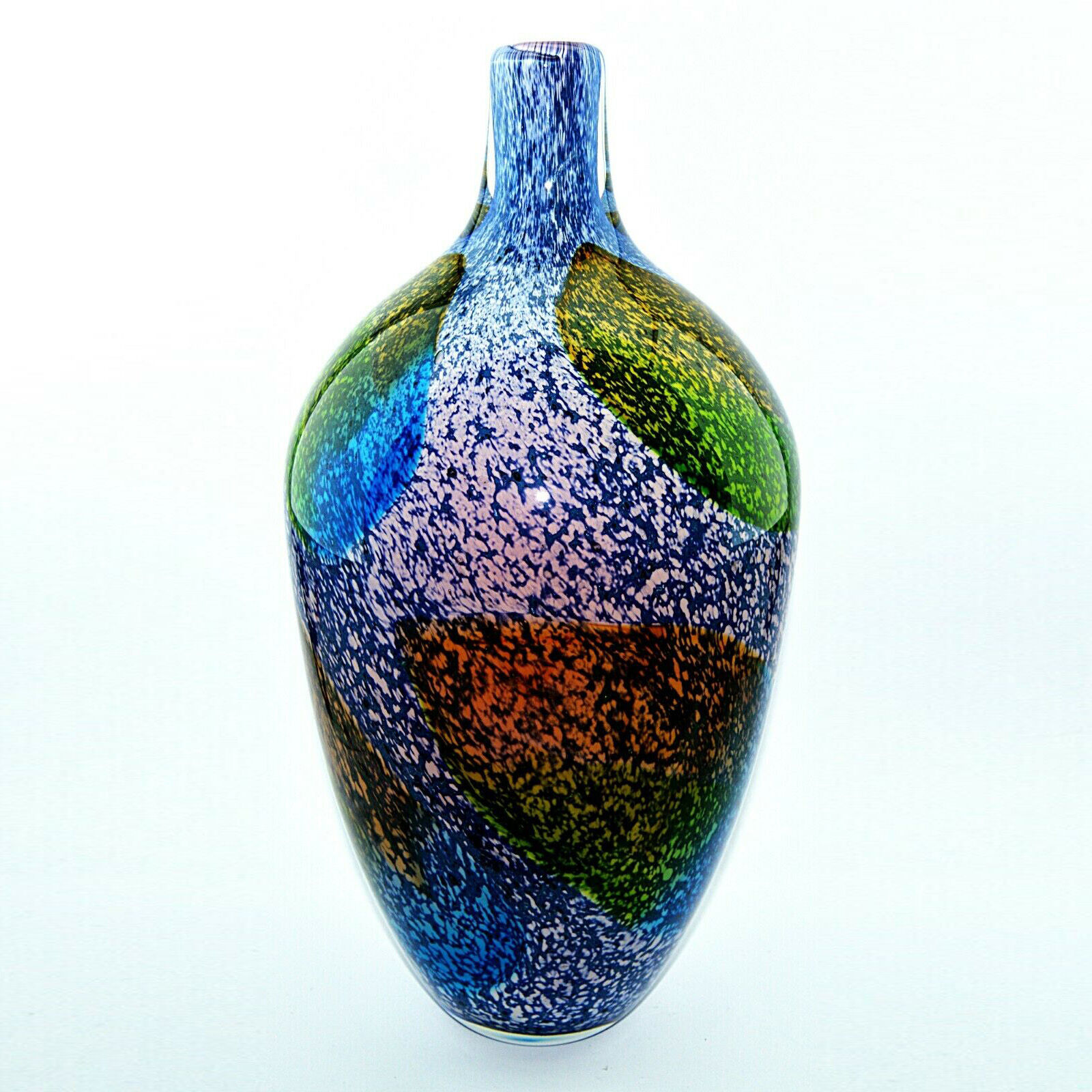 Very large murano blown glass vase. Italy, 80s