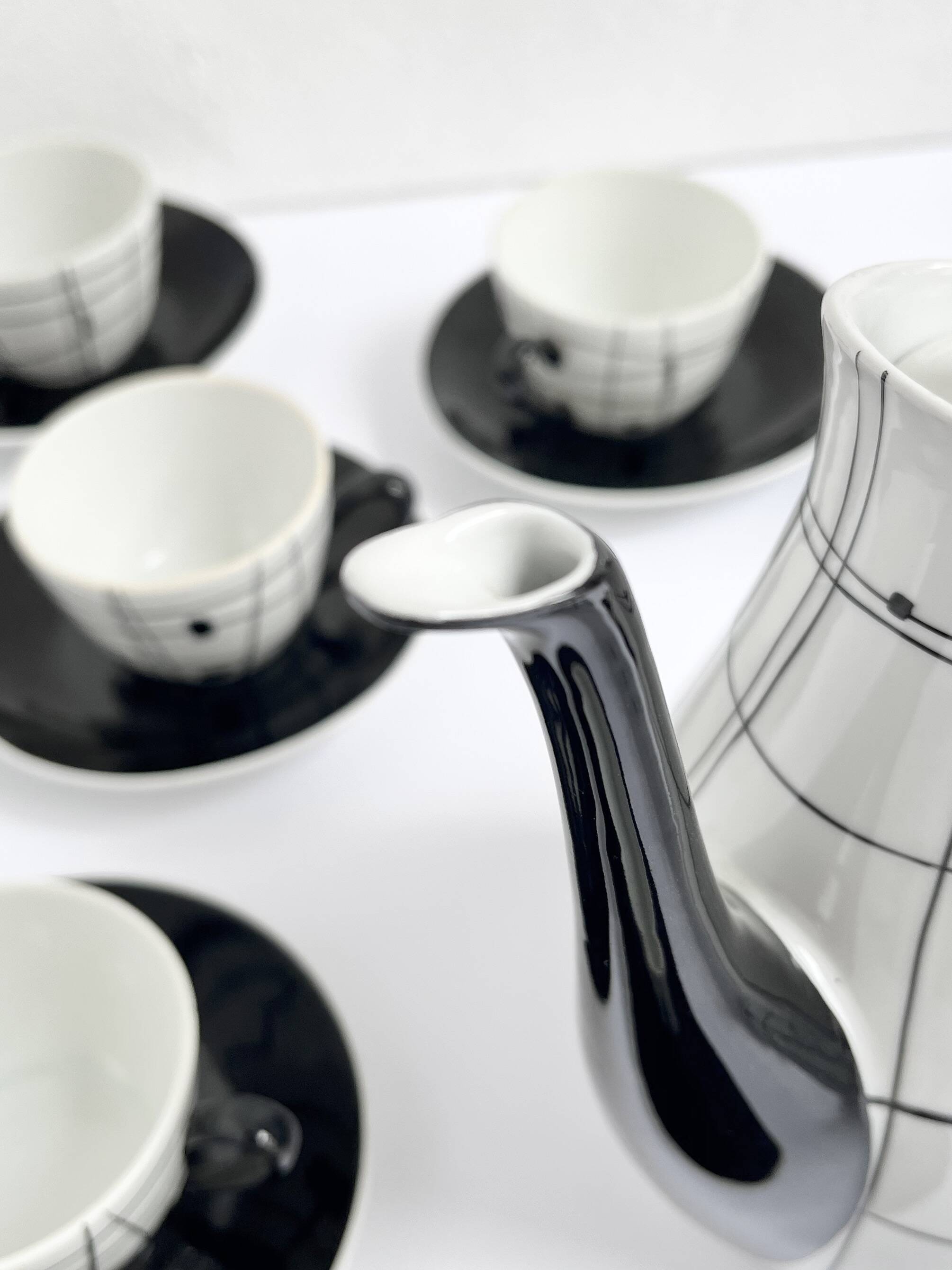 "Lidia" coffee service by Marian Pasich 1957 Chodziez Poland