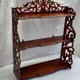 Old wall shelf in worked wood dimension: height -67cm- width --55cm-