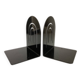 Pair of black metal bookends