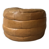 pouf in genuine leather patchwork colors, 1970