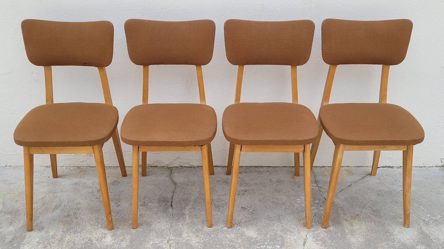 Series of 4 vintage chairs - 1950s