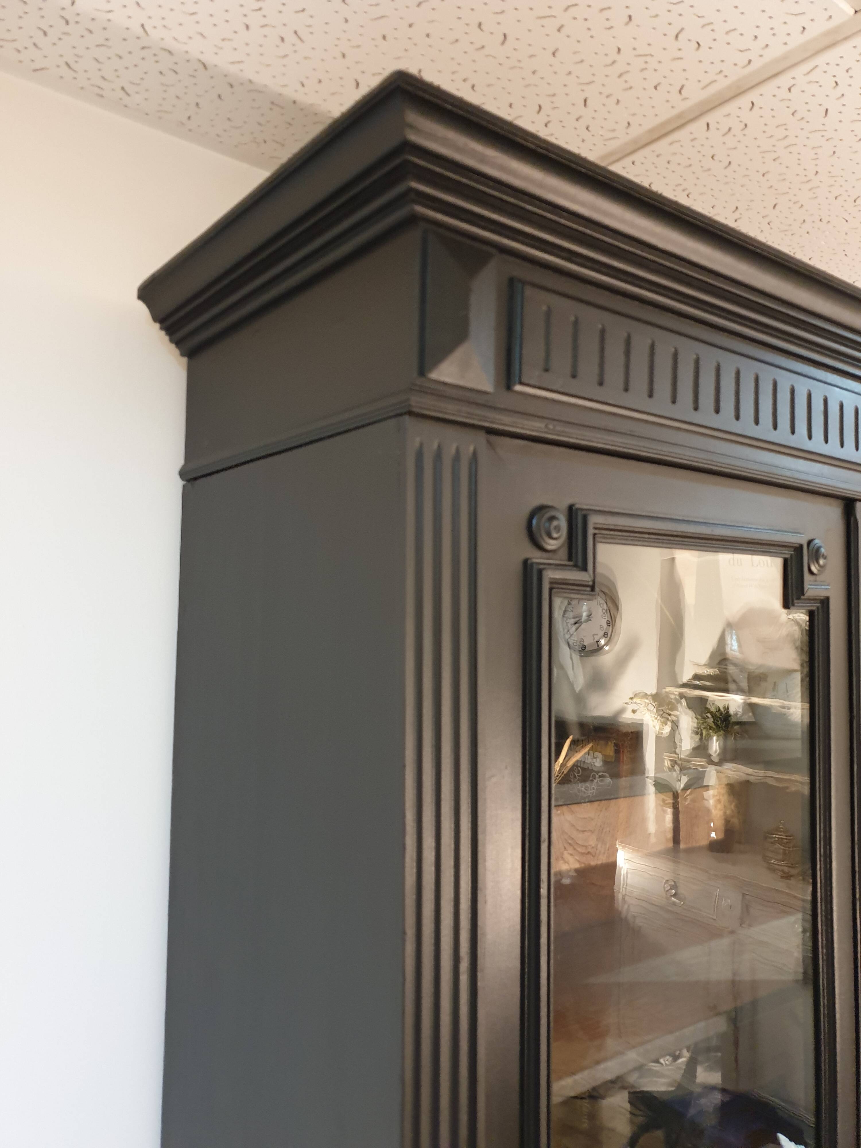 Showcase library cabinet of curiosities black Napoleon III