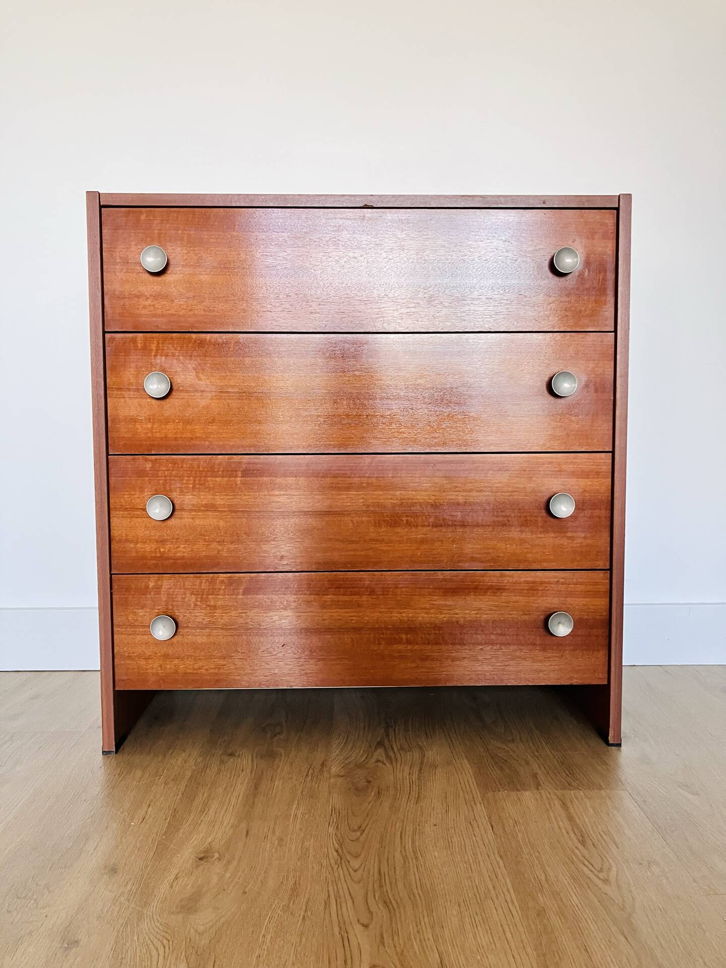 1970s vintage mahogany chest of drawers