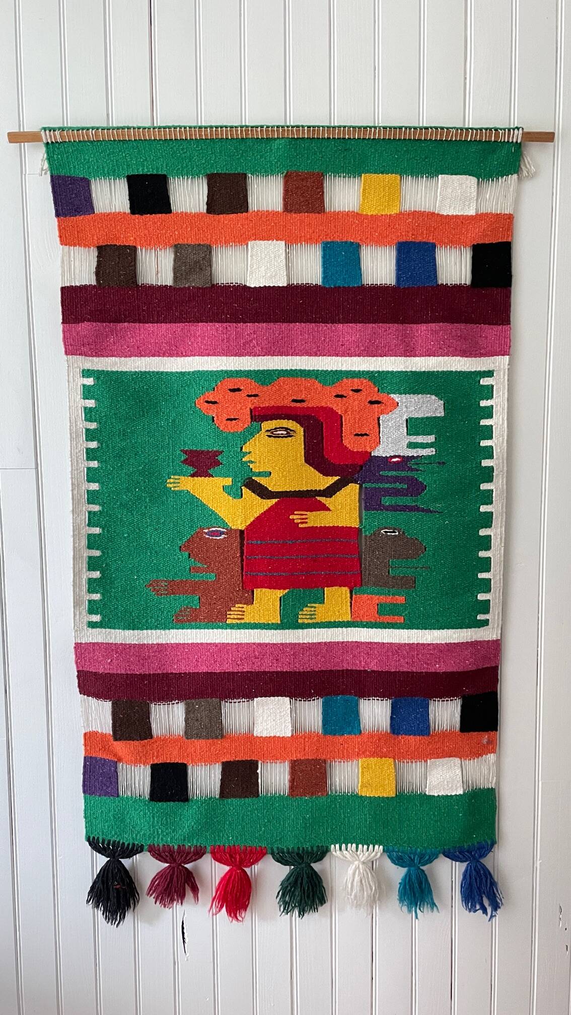 Vintage mexican decorative tapestry