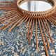 Vintage rattan sun mirror 1960