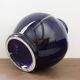 Art Deco vase in midnight blue glazed ceramic