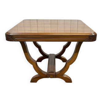 Table Art déco en noyer des années 1930