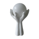 Lampe mains en céramique et opaline blanche
