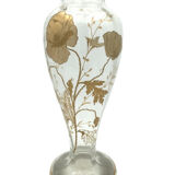 Art Nouveau vase with Painted decoration of Poppies and Butterfly 1900