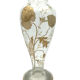 Vase art nouveau avec décor peint de coquelicots et de papillon 1900